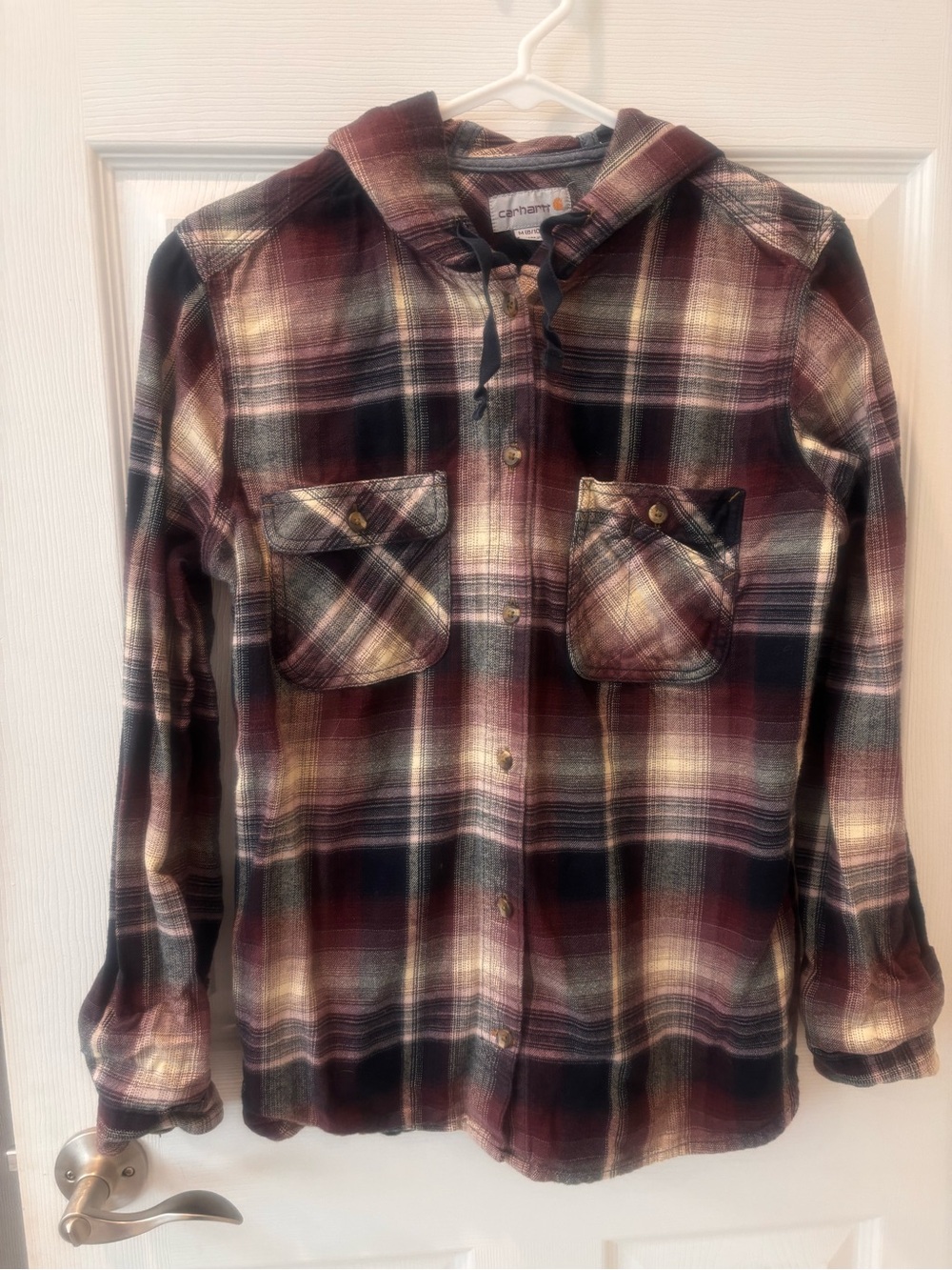 Carhartt Plaid Hooded Flannel Shirt